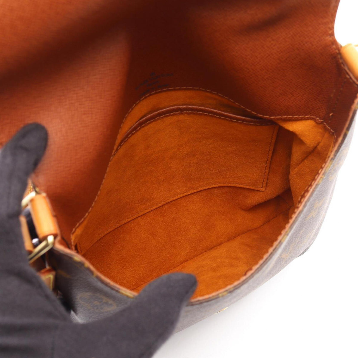 Louis Vuitton Brown Coated Canvas Leather Handbag Shoulder Bag (Pre-Owned)