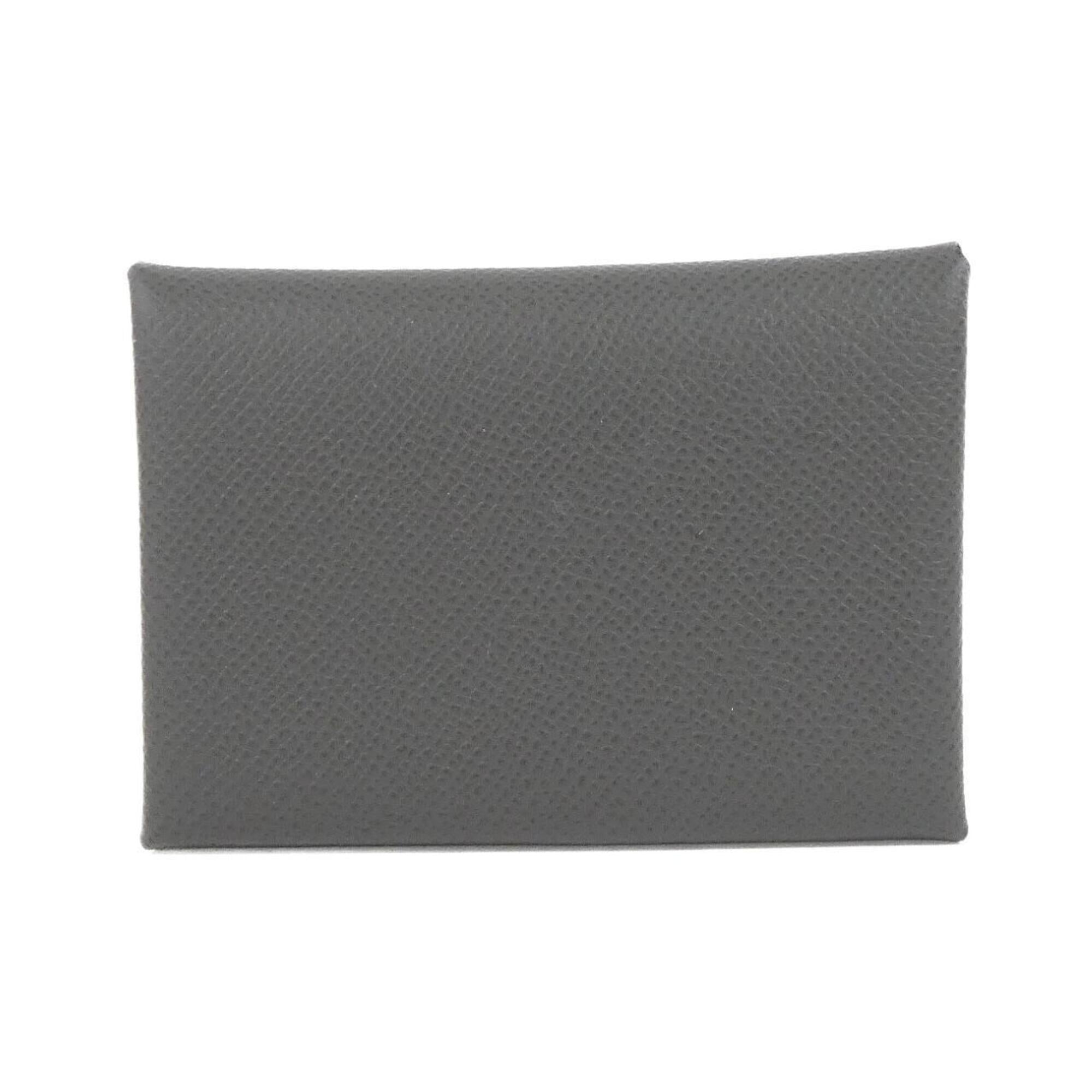 Hermes Dark Gray Graphite Epsom Leather Coin Purse/Coin Case (Pre-Owned)