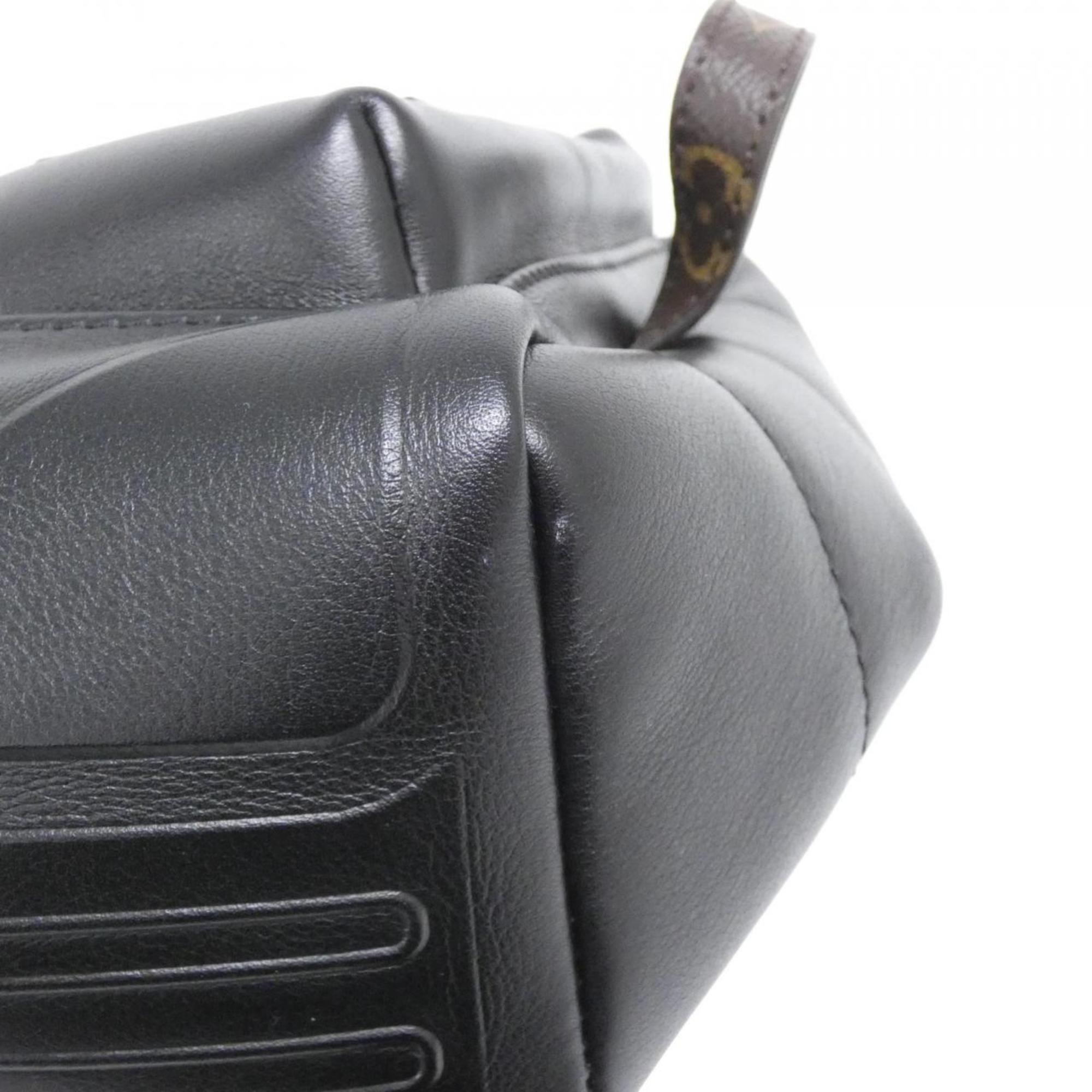 Louis Vuitton Black Leather Backpack (Pre-Owned)