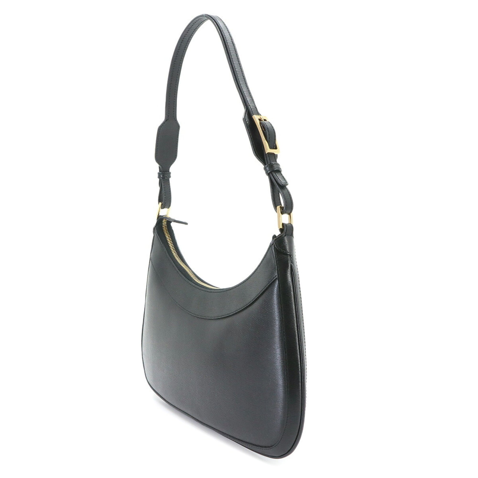 Gucci Black Leather Handbag Shoulder Bag (Pre-Owned)