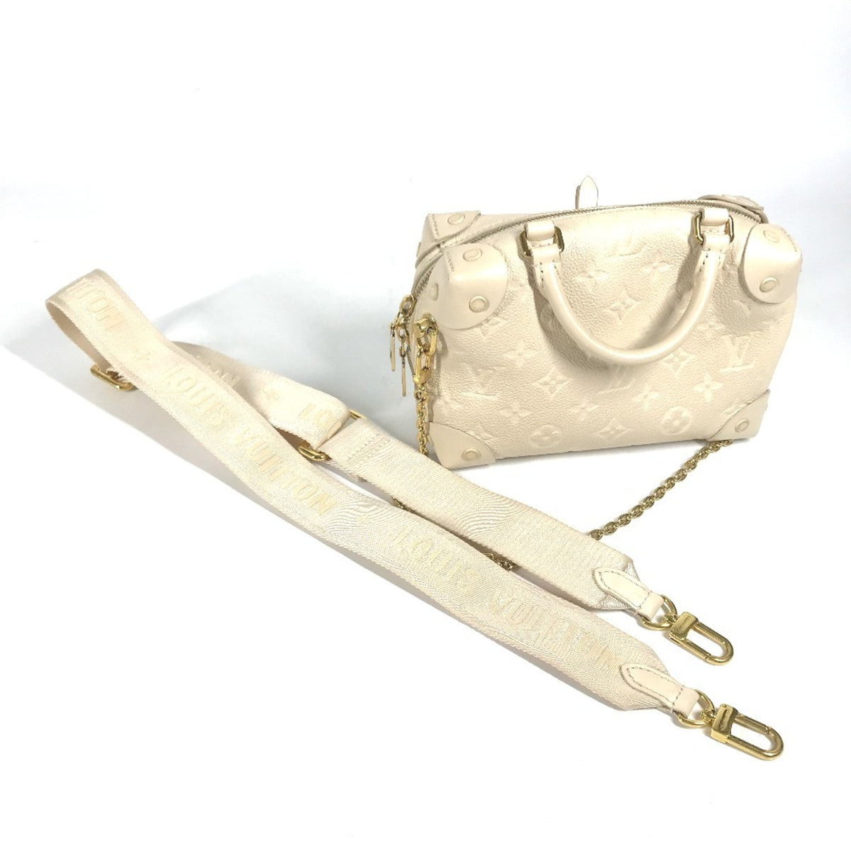 Louis Vuitton White Monogram Empreinte Handbag Shoulder Bag (Pre-Owned)