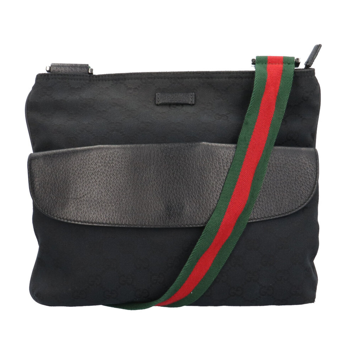 Gucci Black Gg Canvas Shoulder Bag (Pre-Owned)