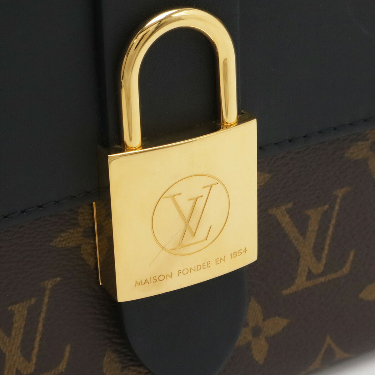 Louis Vuitton Noir Monogram Canvas Leather Handbag Shoulder Bag (Pre-Owned)