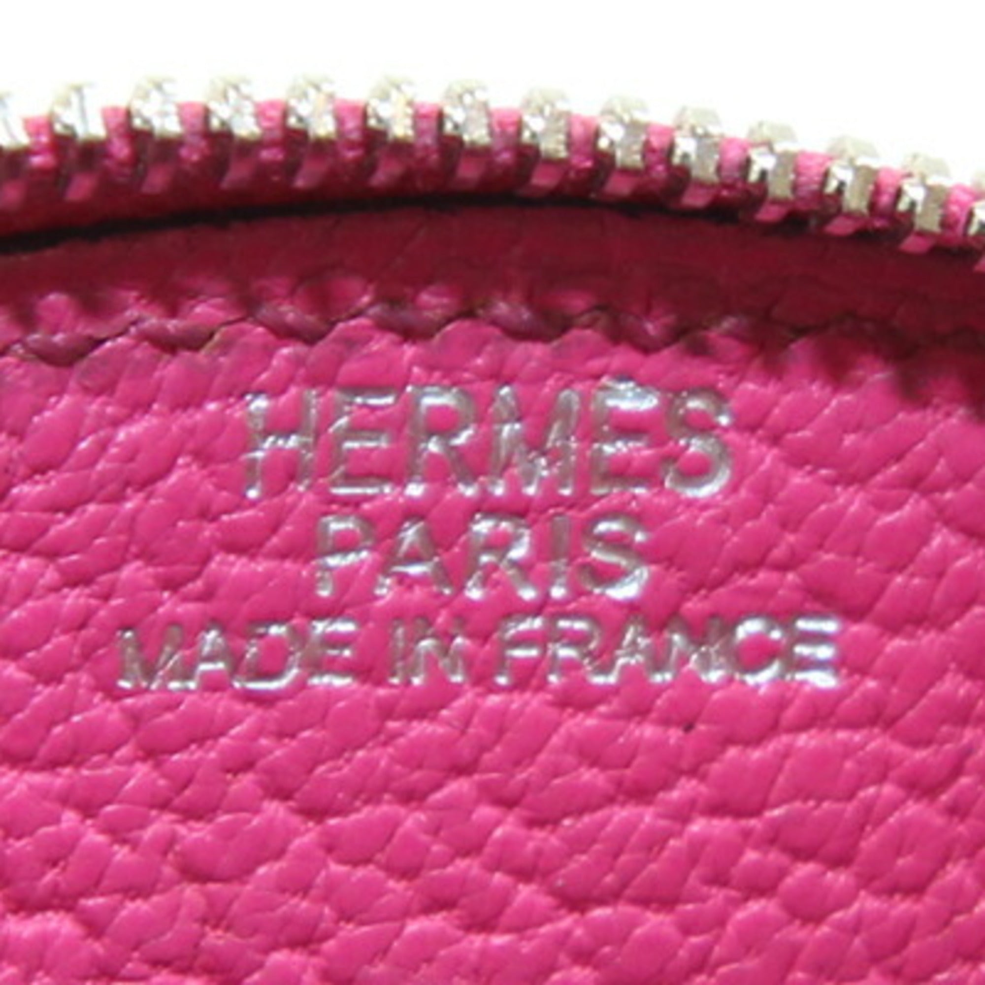 Hermes Pink Rose Tyrien Chevre Leather Coin Purse/Coin Case (Pre-Owned)