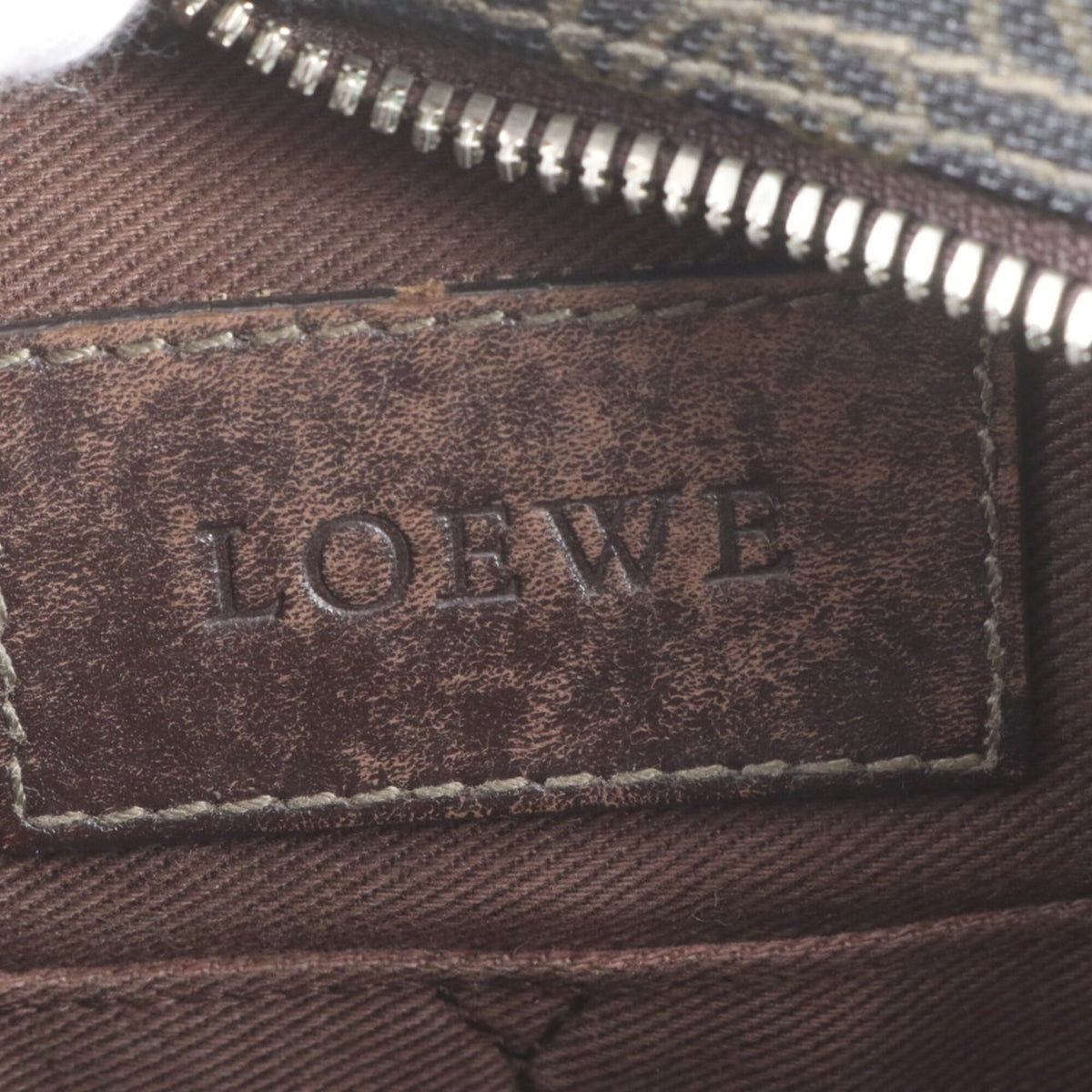 Loewe Black Leather Coated Canvas Crossbody Bag Handbag Shoulder Bag Tote Bag (Pre-Owned)