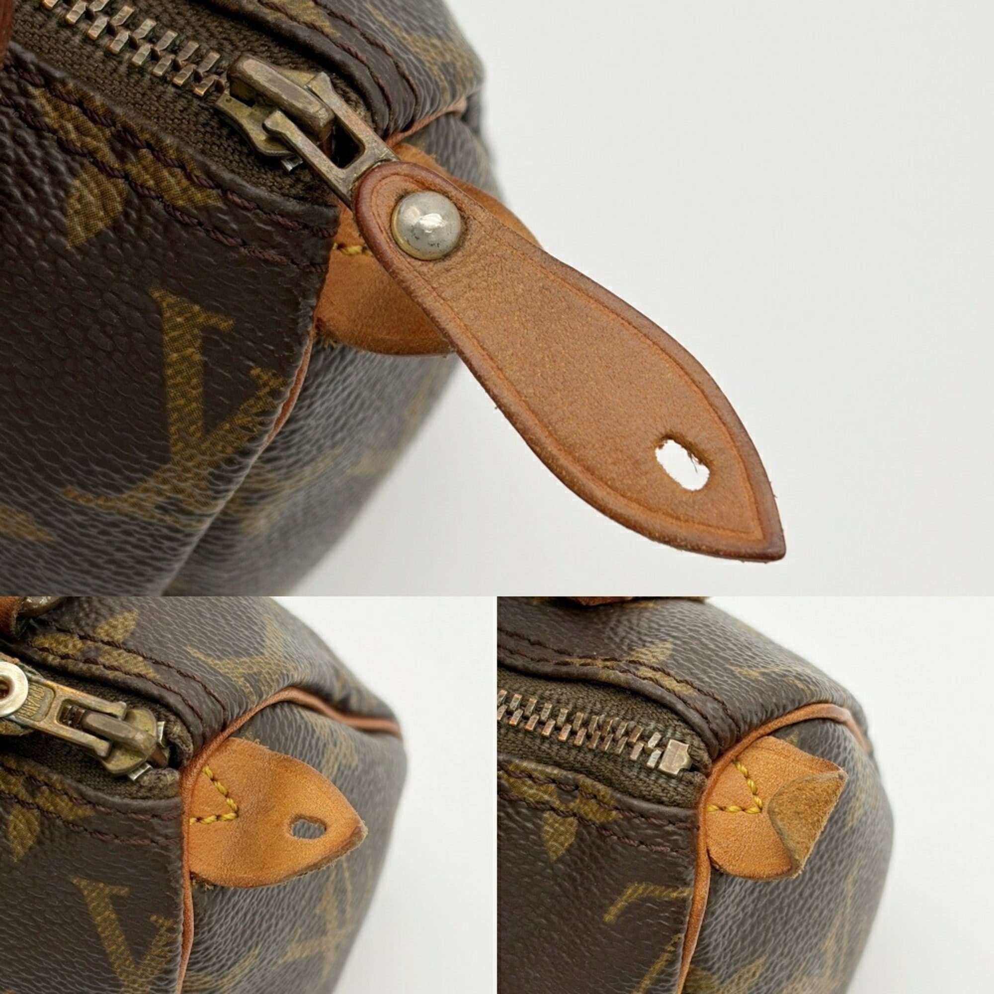 Louis Vuitton Brown Monogram Canvas Leather Boston Bag (Pre-Owned)