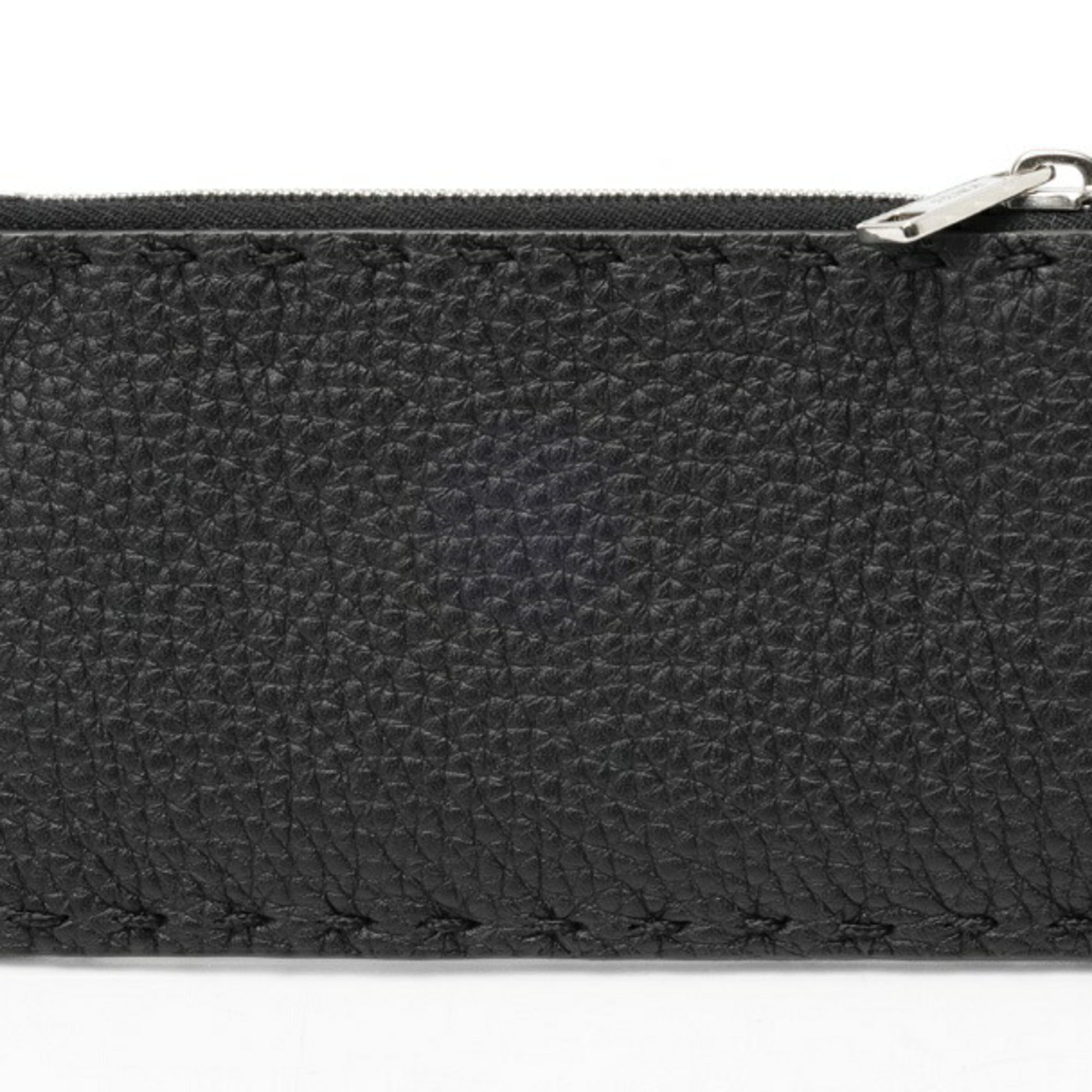 Fendi Selleria Black Leather Coin Purse/Coin Case (Pre-Owned)