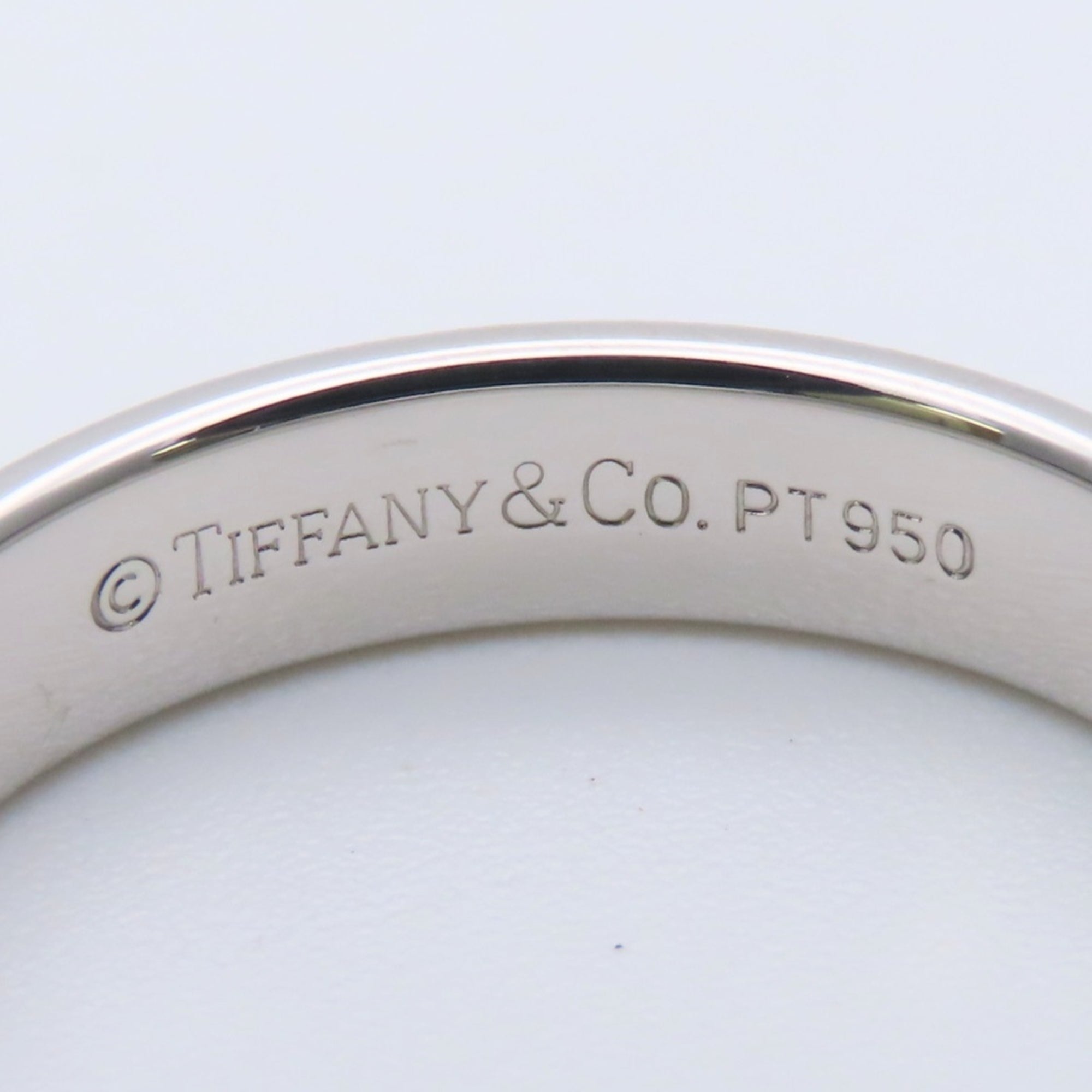 Tiffany Platinum Platinum 950 Band Ring (Pre-Owned)