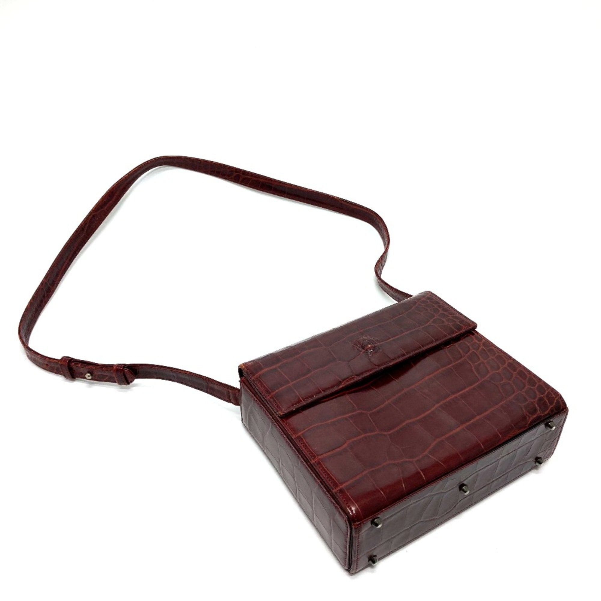 Versace Red Leather Shoulder Bag (Pre-Owned)