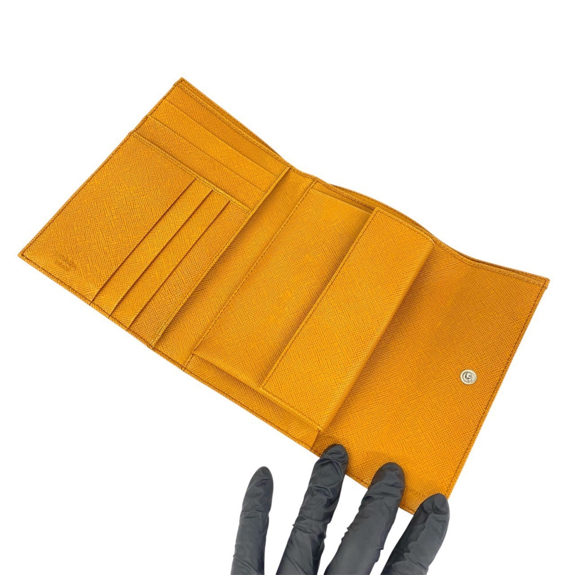 Prada Orange Nylon Wallet (Bi-Fold) (Pre-Owned)