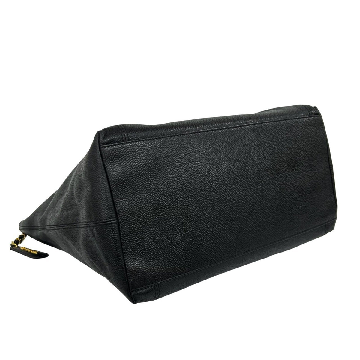Chanel Black Grained Calfskin Handbag Tote Bag (Pre-Owned)