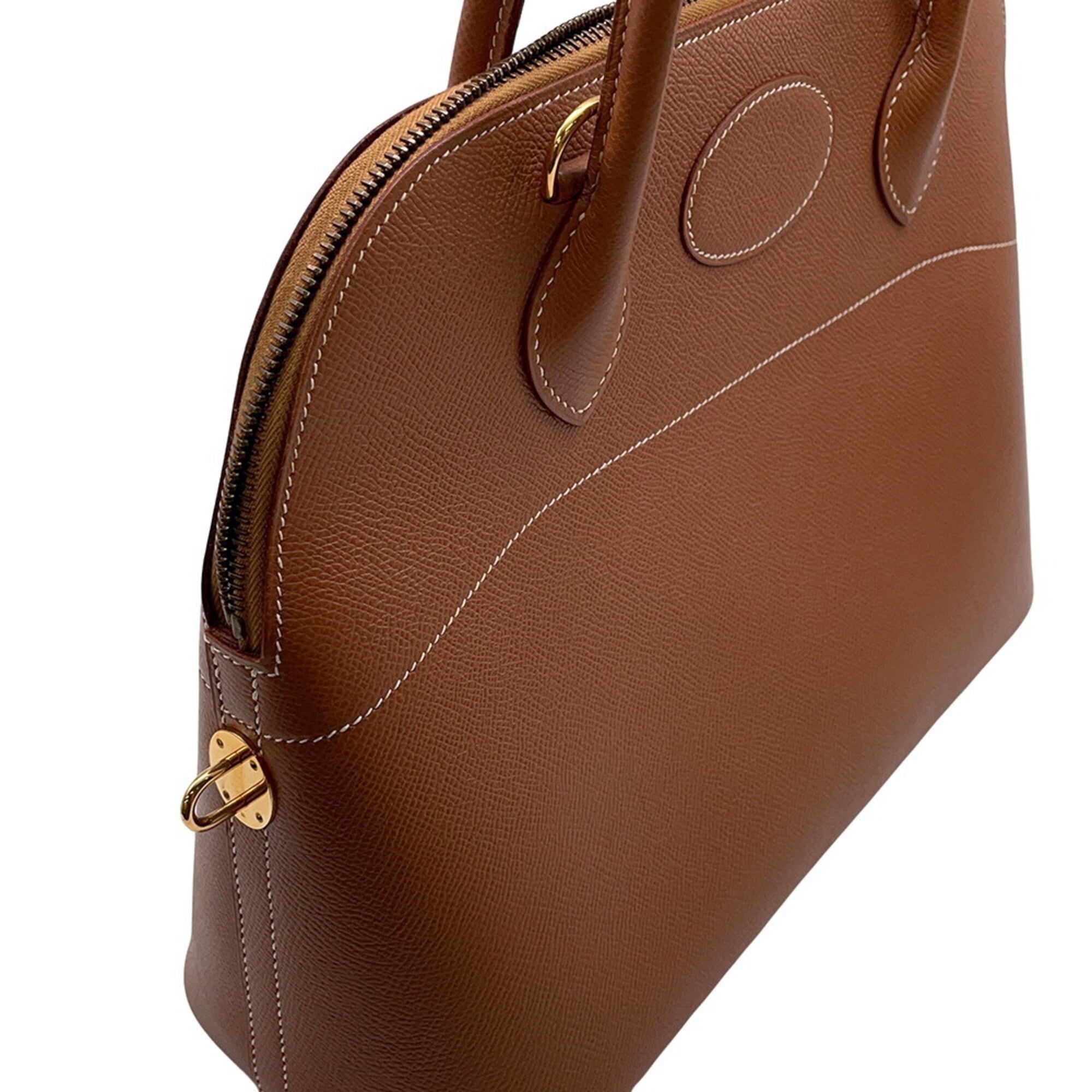 Hermes Bolide Gold Courchevel Leather Handbag (Pre-Owned)