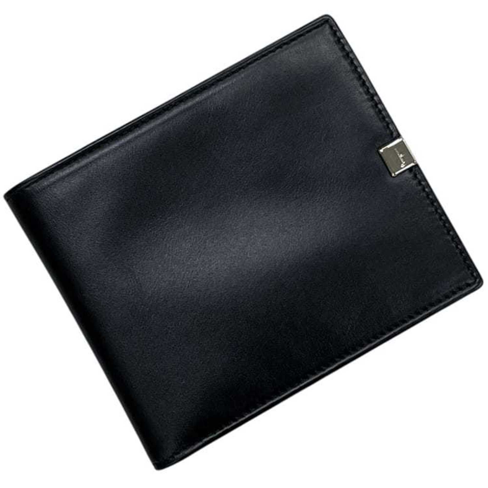 Salvatore Ferragamo Black Leather Wallet (Bi-Fold) (Pre-Owned)