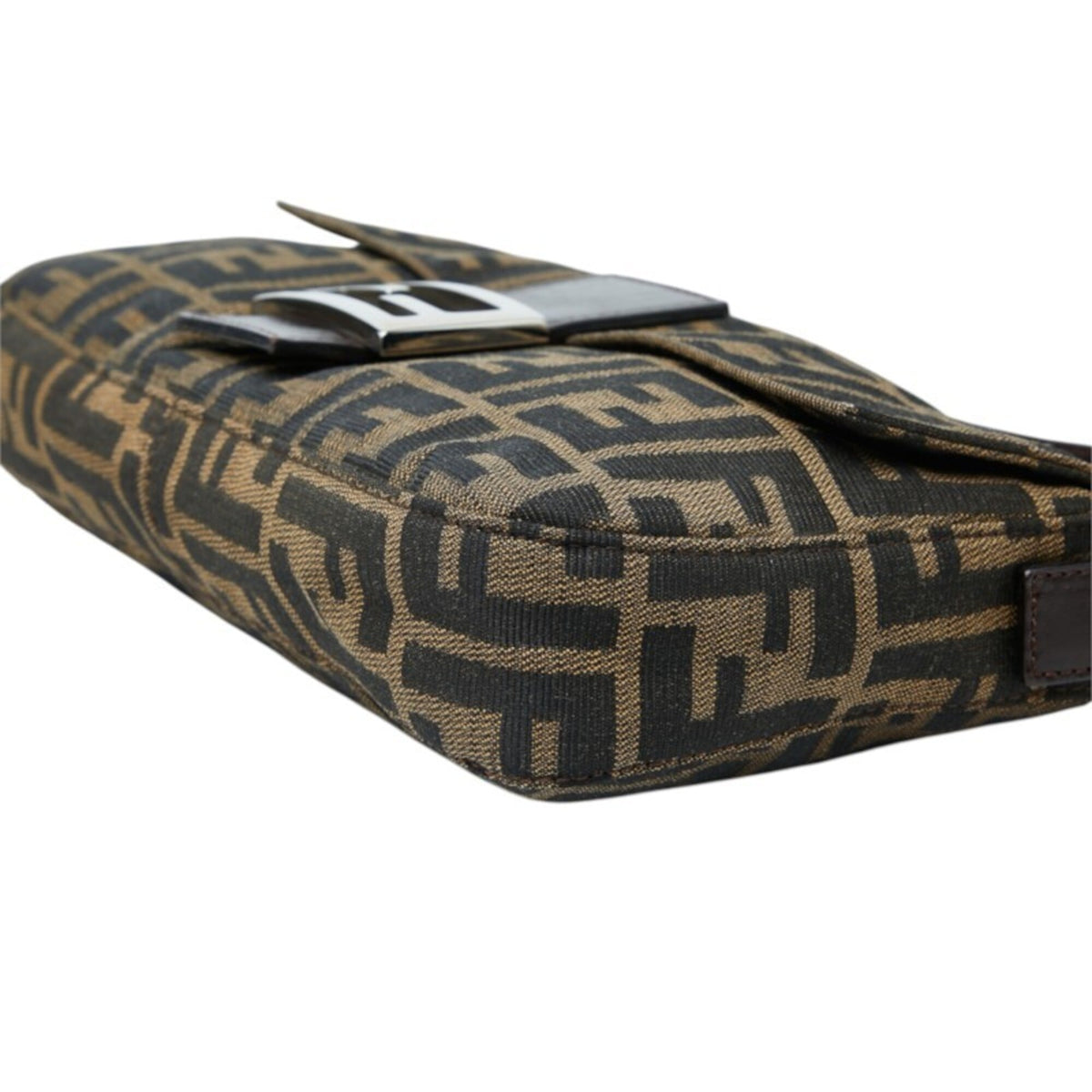 Fendi Brown Canvas Leather Handbag (Pre-Owned)