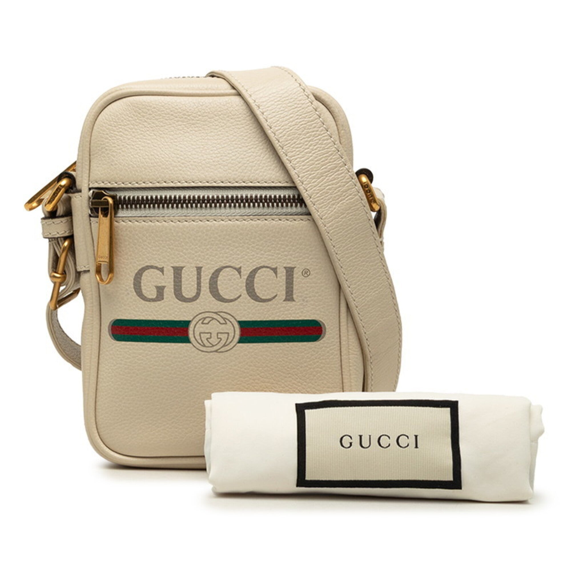 Gucci White Leather Shoulder Bag (Pre-Owned)