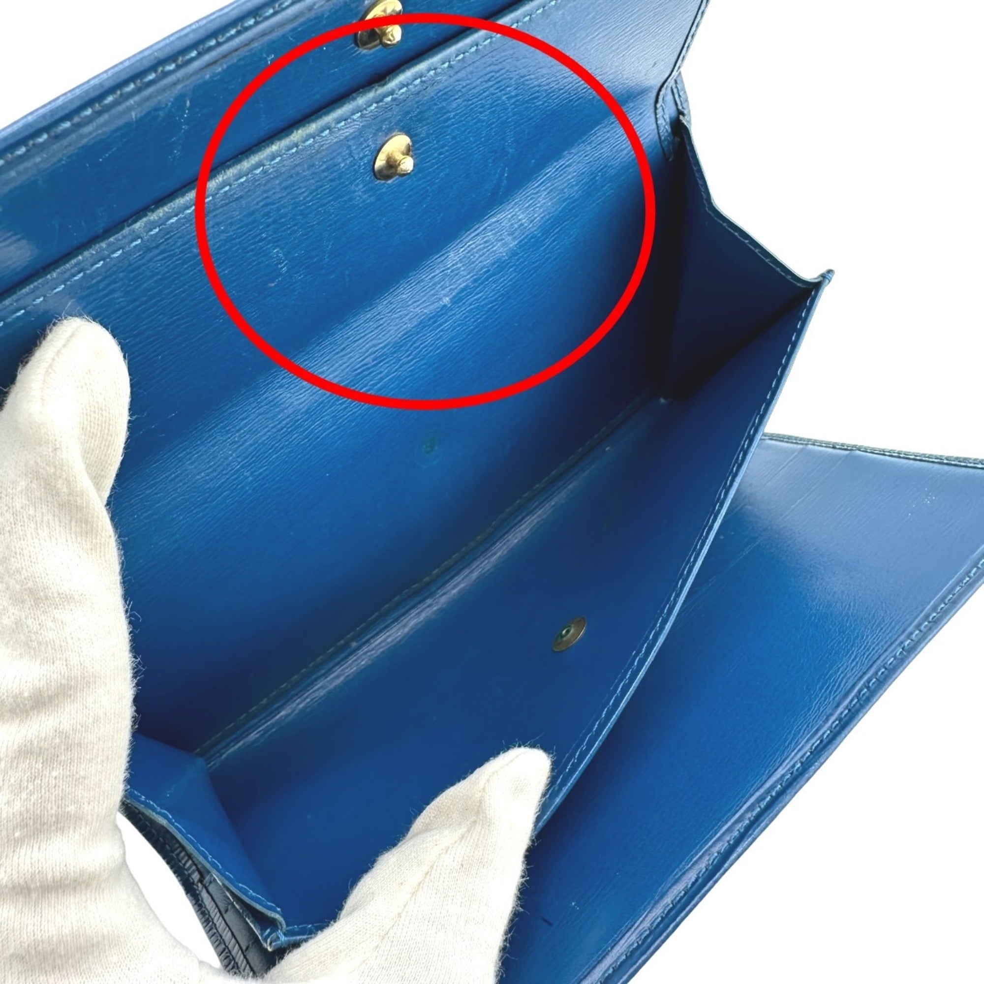 Louis Vuitton Toledo Blue Epi Leather Wallet (Bi-Fold) (Pre-Owned)