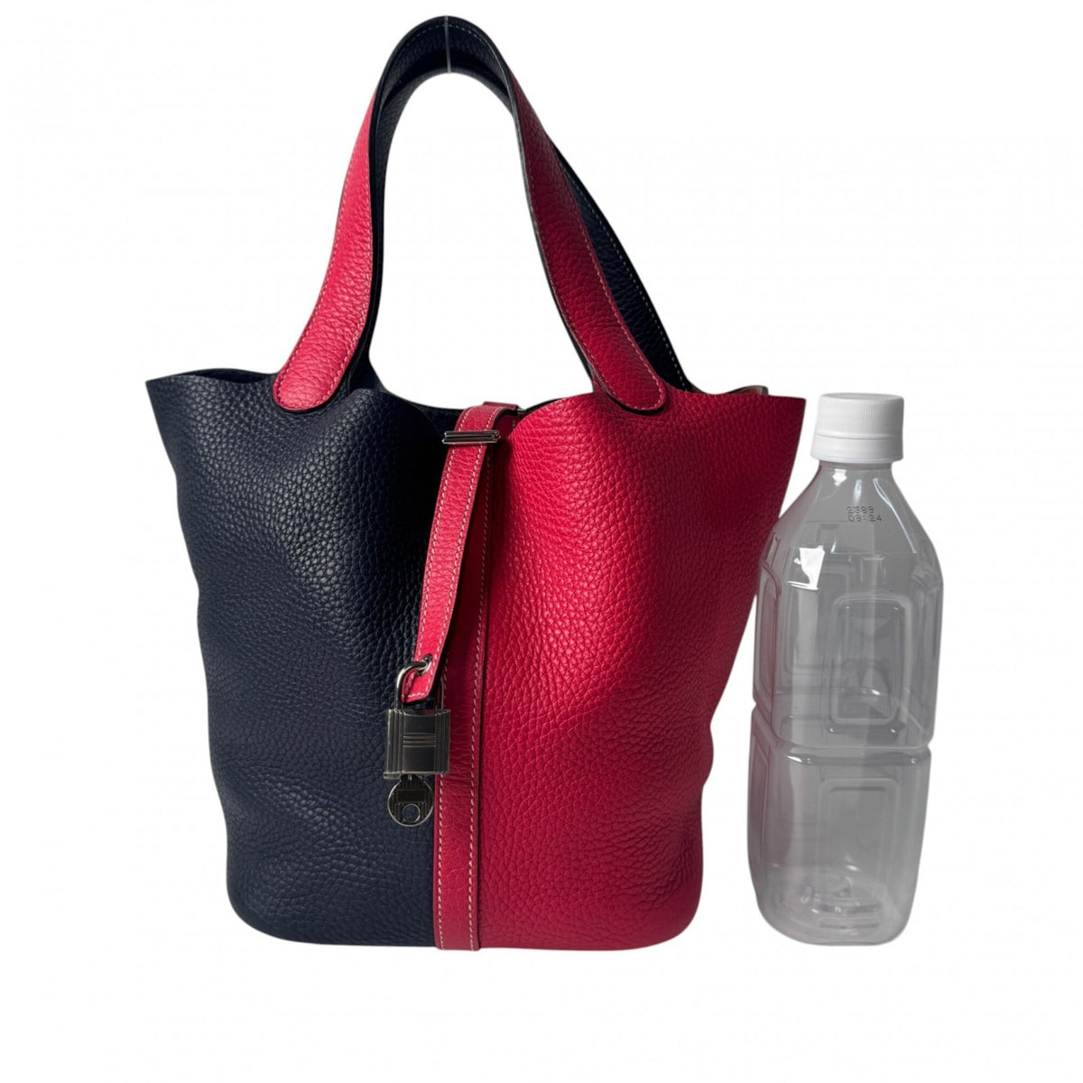Hermes Blue Nuit Taurillon Clemence Leather Handbag (Pre-Owned)
