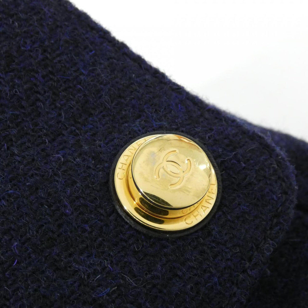 Chanel Multi-Color Navy Tweed Shoulder Bag (Pre-Owned)
