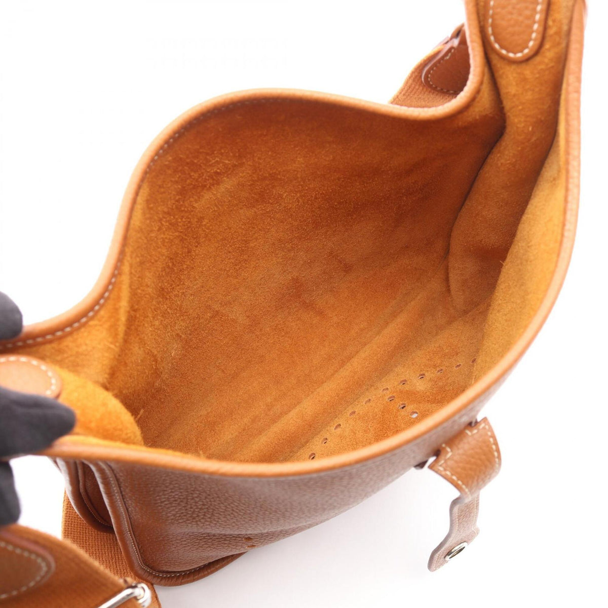 Hermes Brown Taurillon Clemence Leather Handbag Shoulder Bag (Pre-Owned)