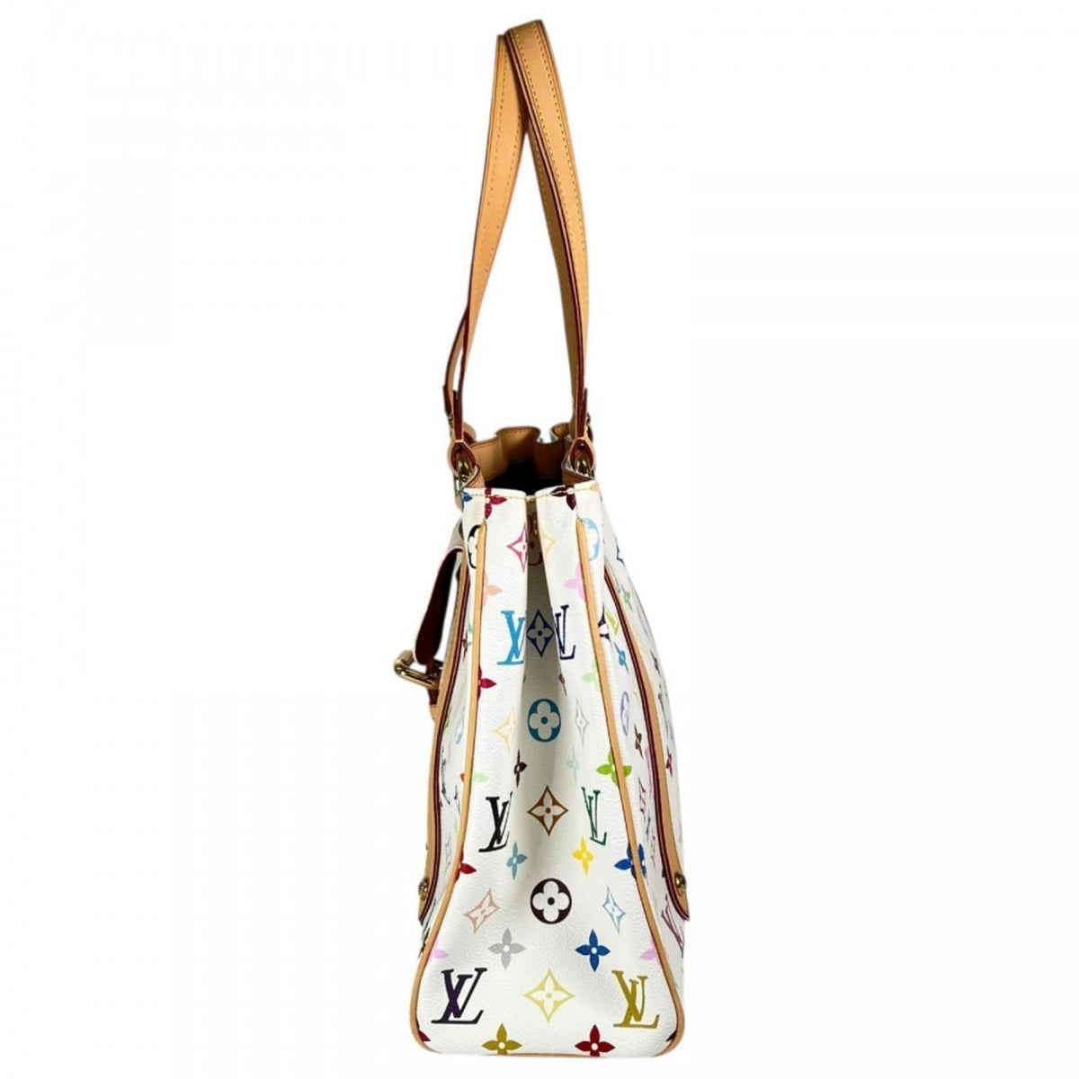 Louis Vuitton White Monogram Multicolore Handbag (Pre-Owned)