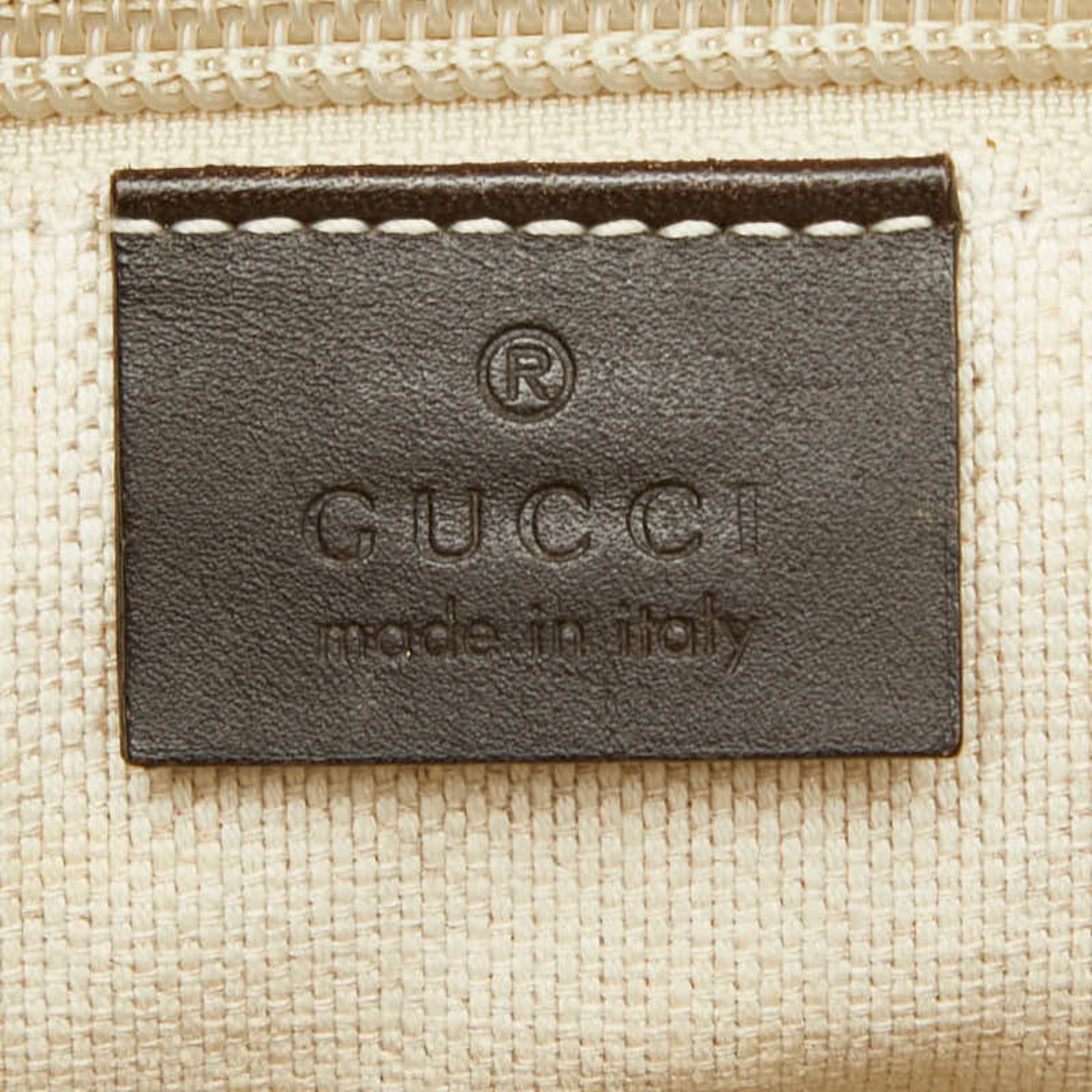 Gucci Beige Brown Pvc Leather Handbag Tote Bag (Pre-Owned)