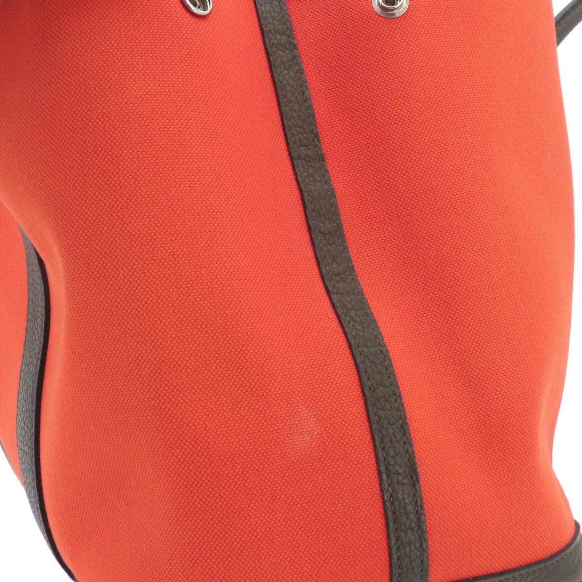 Hermes Olive Orange Poppy Negonda Leather Handbag Tote Bag (Pre-Owned)