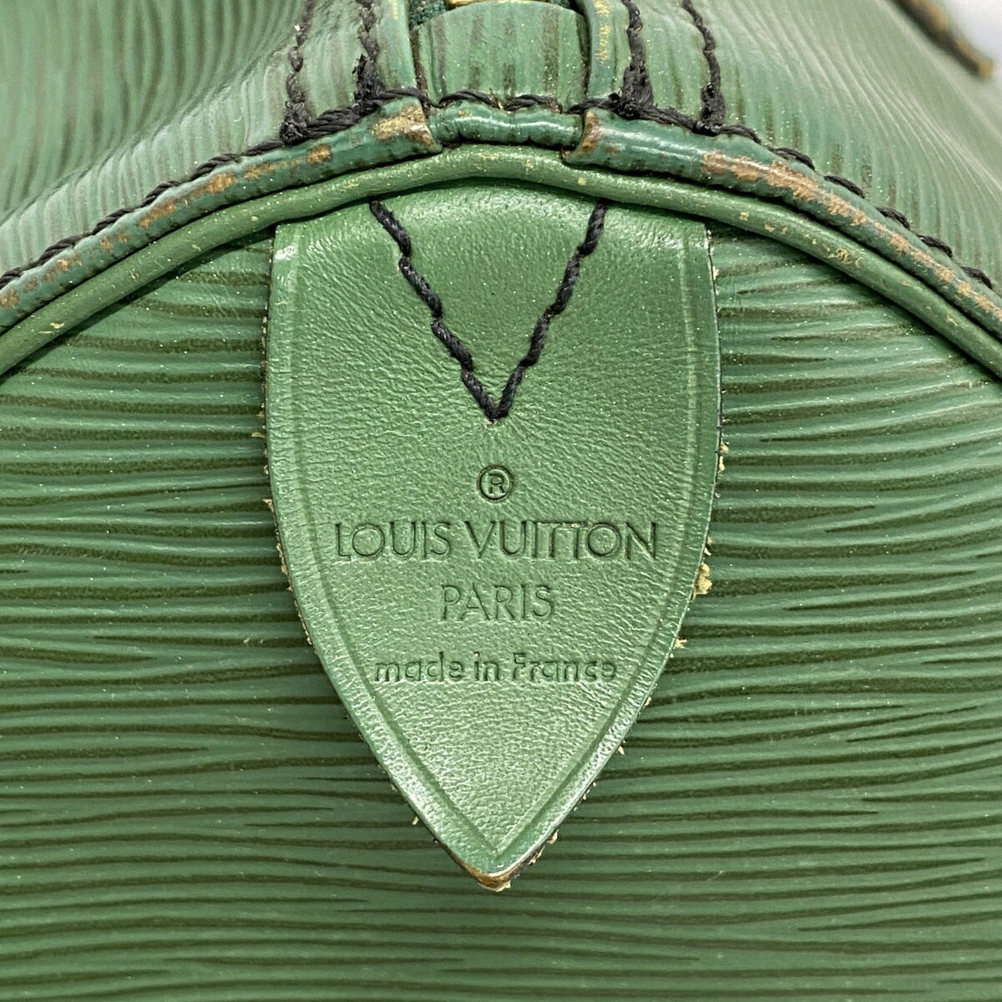 Louis Vuitton Borneo Green Handbag (Pre-Owned)