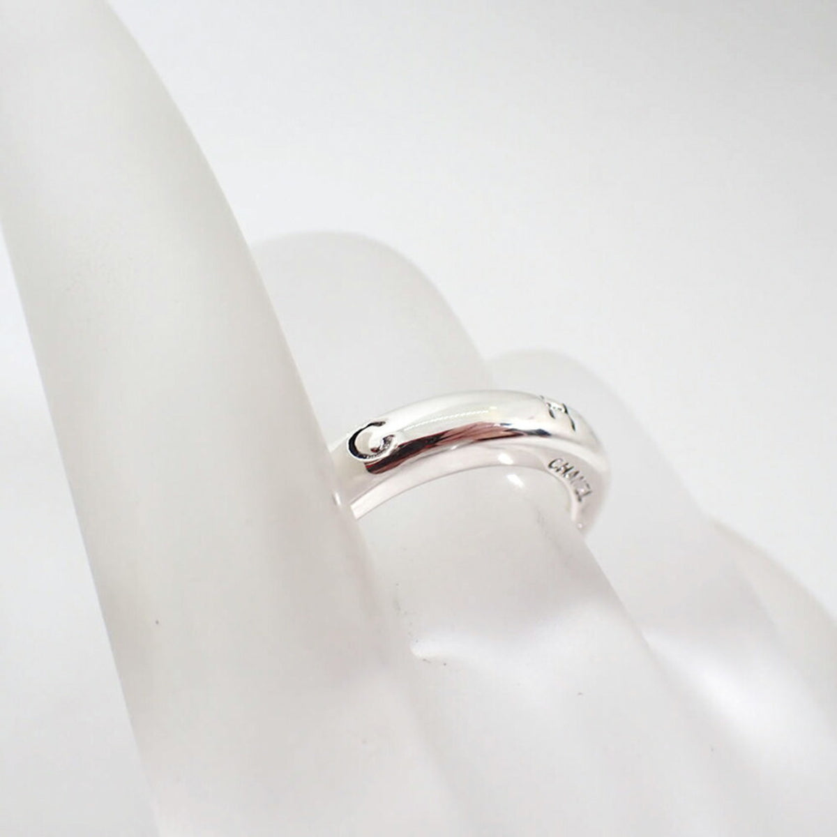 Chanel Sterling Silver 925 Band Ring (Pre-Owned)