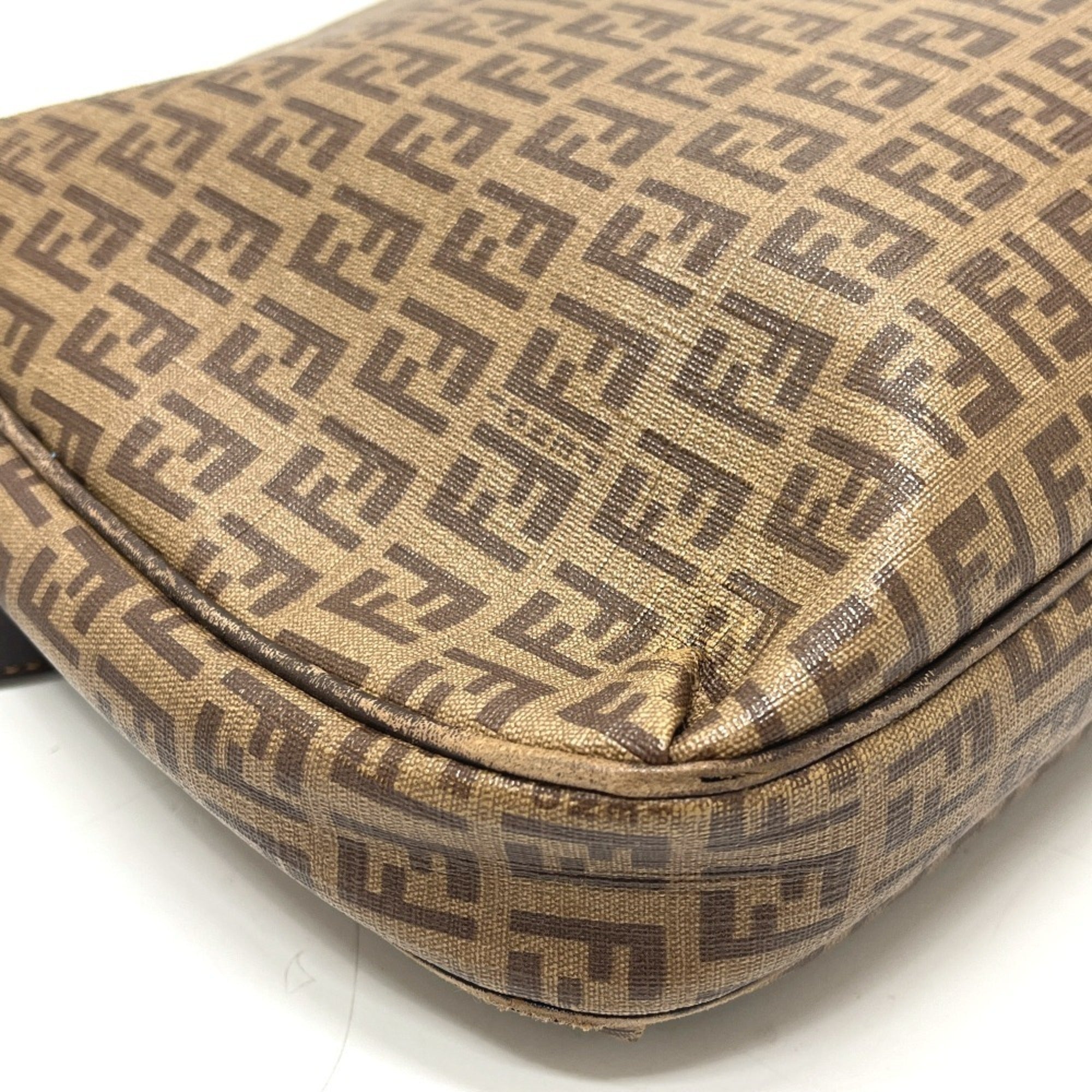 Fendi Beige Pvc Pochette Shoulder Bag (Pre-Owned)