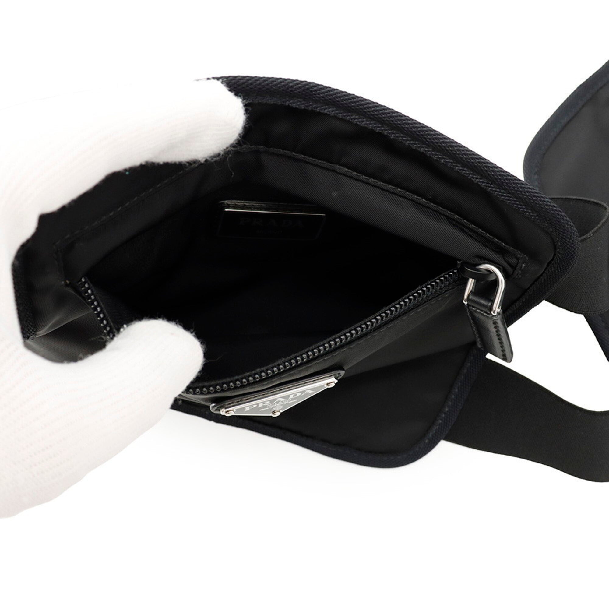 Prada Black Nylon Handbag Sling Bag (Pre-Owned)