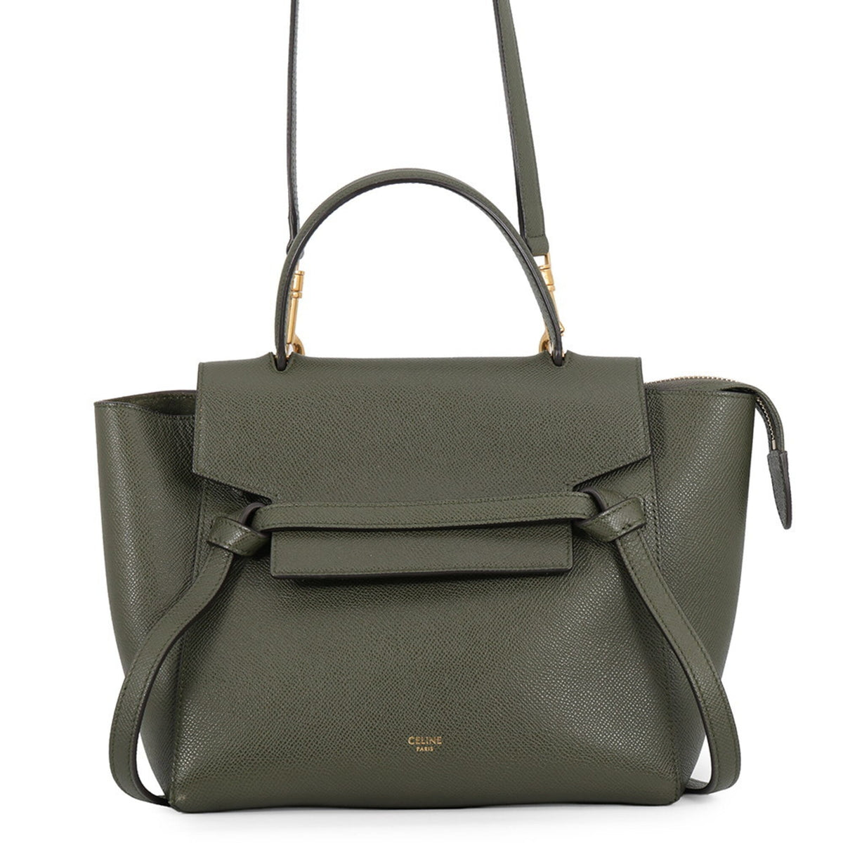 Celine Green Leather Handbag (Pre-Owned)