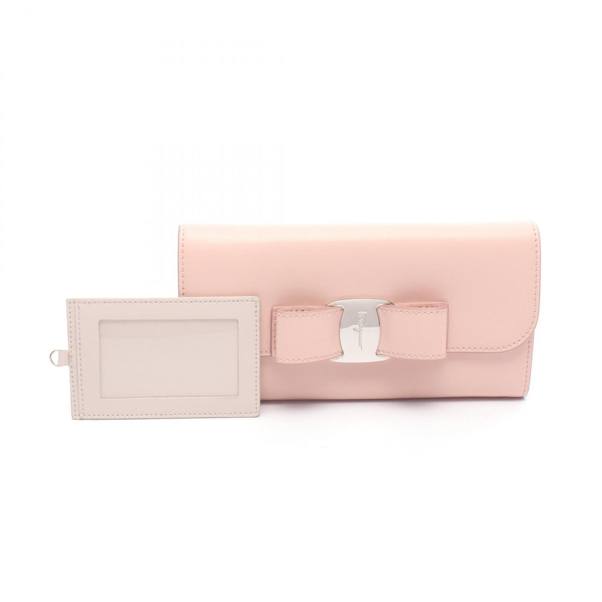 Salvatore Ferragamo Pink Leather Long Wallet (Bi-Fold) (Pre-Owned)