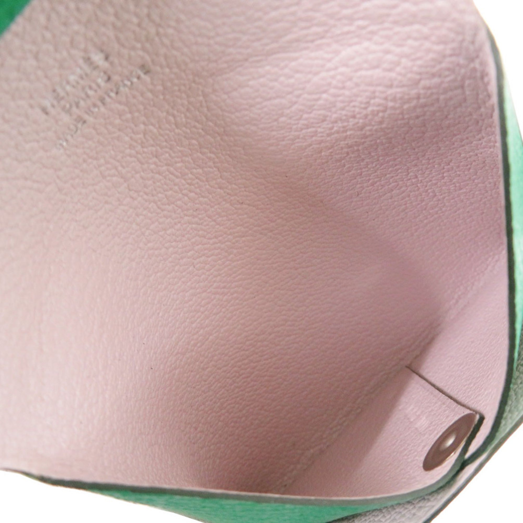 Hermes Bastia Bambou Chevre Myzore Leather Coin Purse/Coin Case (Pre-Owned)