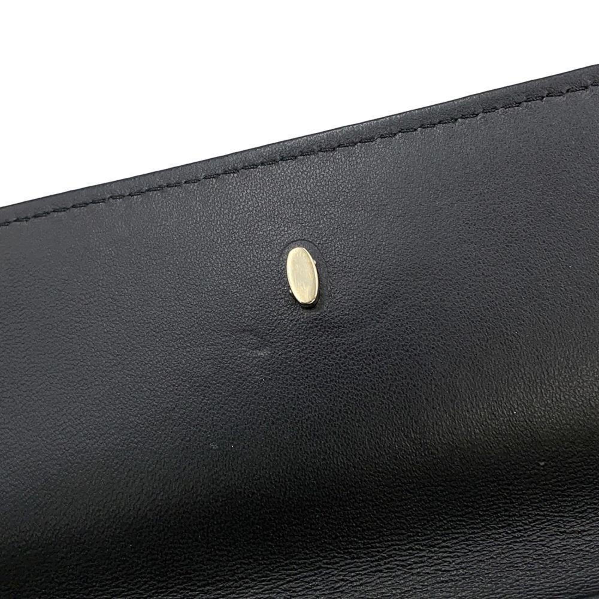 Chanel Black Leather Clutch Bag (Pre-Owned)