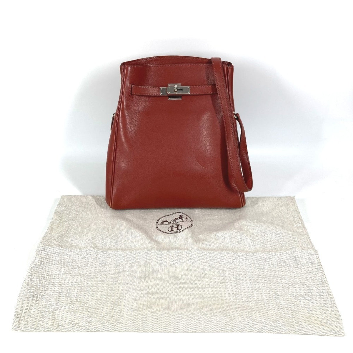 Hermes Kelly Brown Leather Shoulder Bag (Pre-Owned)