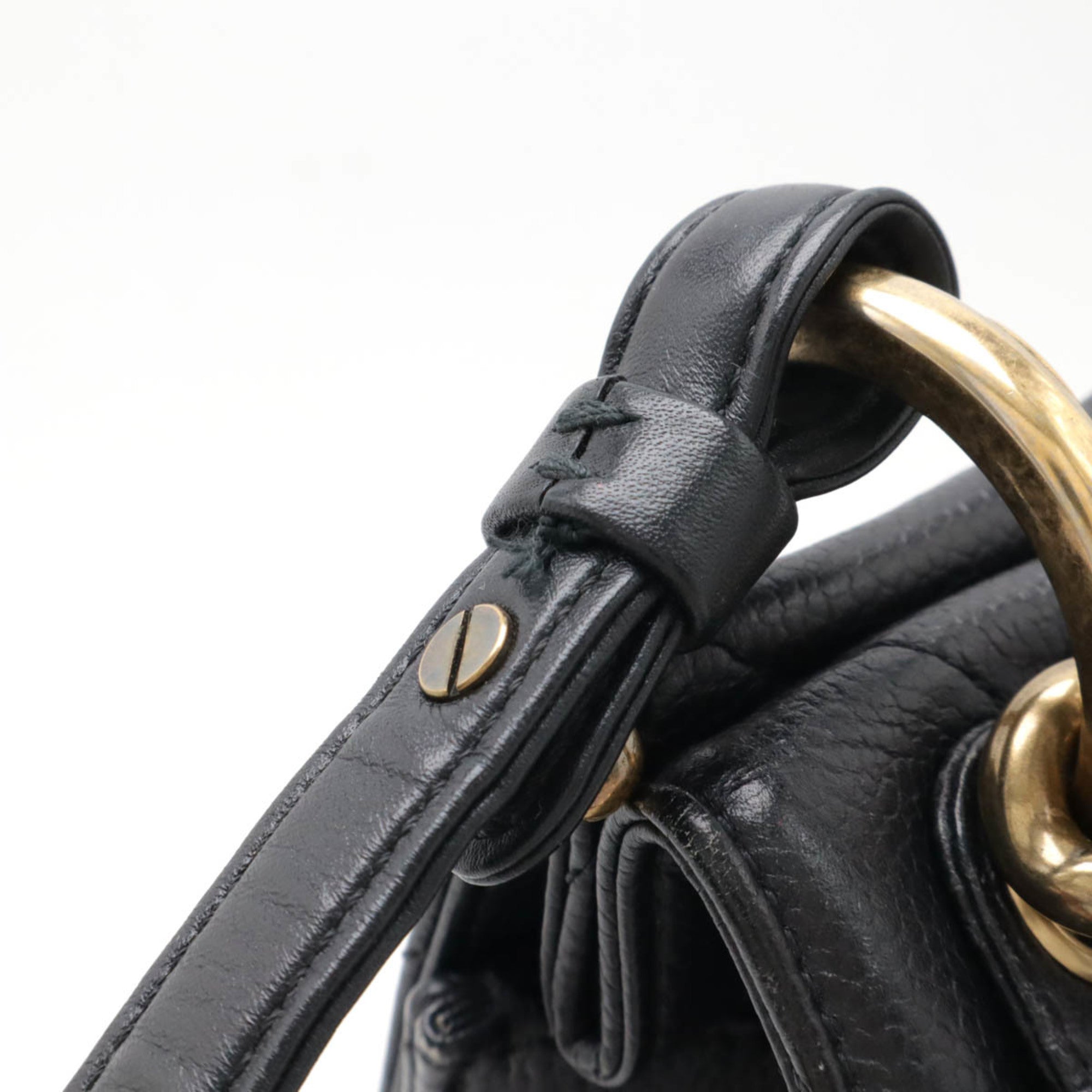 Chanel Matelasse Black Caviar Leather Handbag Shoulder Bag (Pre-Owned)