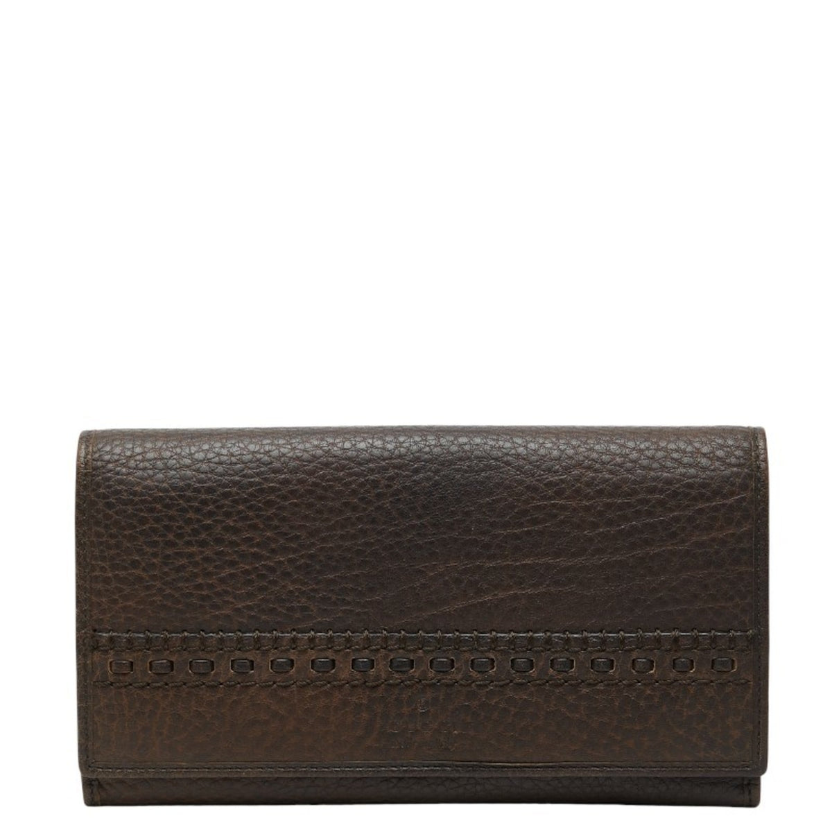 Gucci Brown Leather Long Wallet (Bi-Fold) (Pre-Owned)