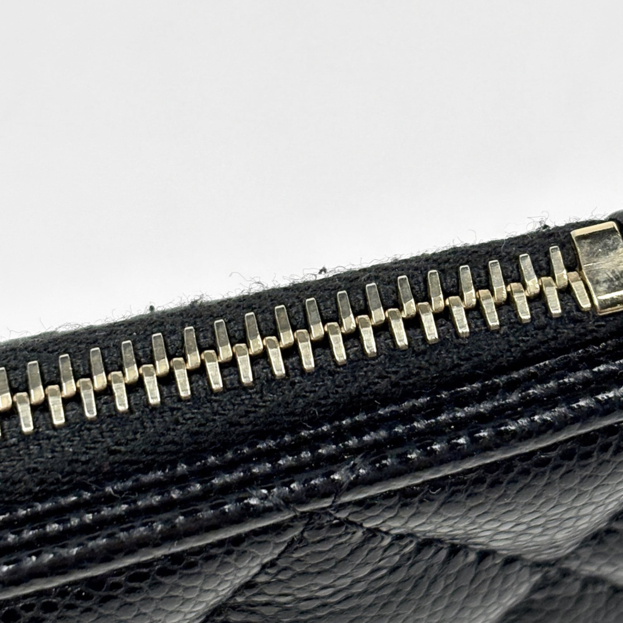 Chanel Matelasse Black Grained Calfskin Coin Purse/Coin Case (Pre-Owned)