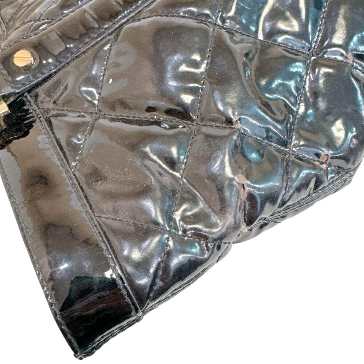 Tory Burch Black Patent Leather Tote Bag (Pre-Owned)
