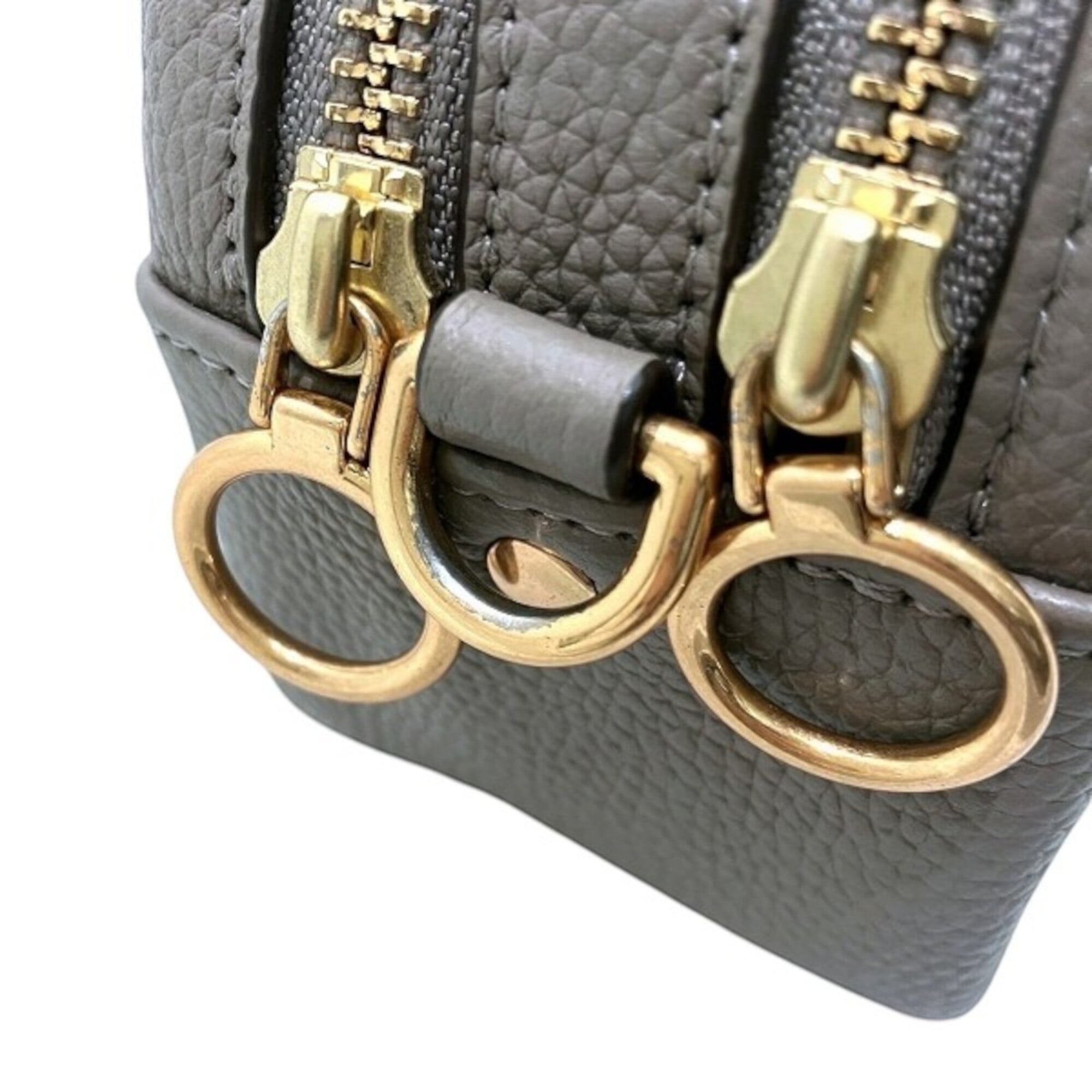 Tory Burch Gray Leather Shoulder Bag (Pre-Owned)
