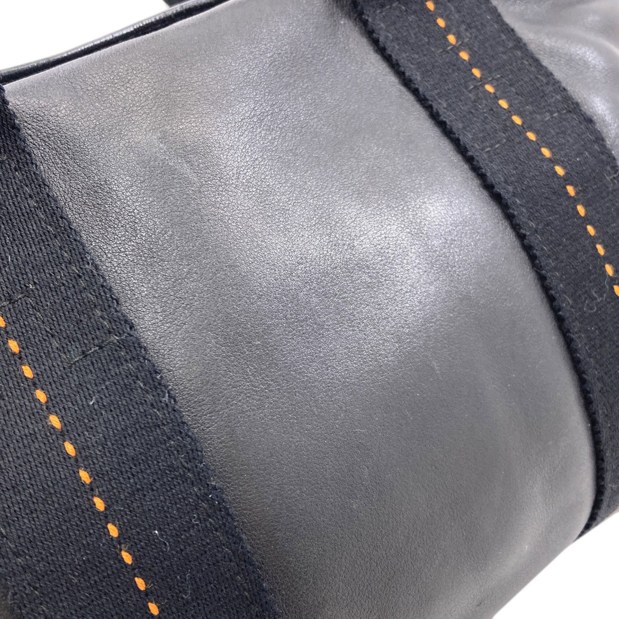 Hermes Black Leather Handbag (Pre-Owned)