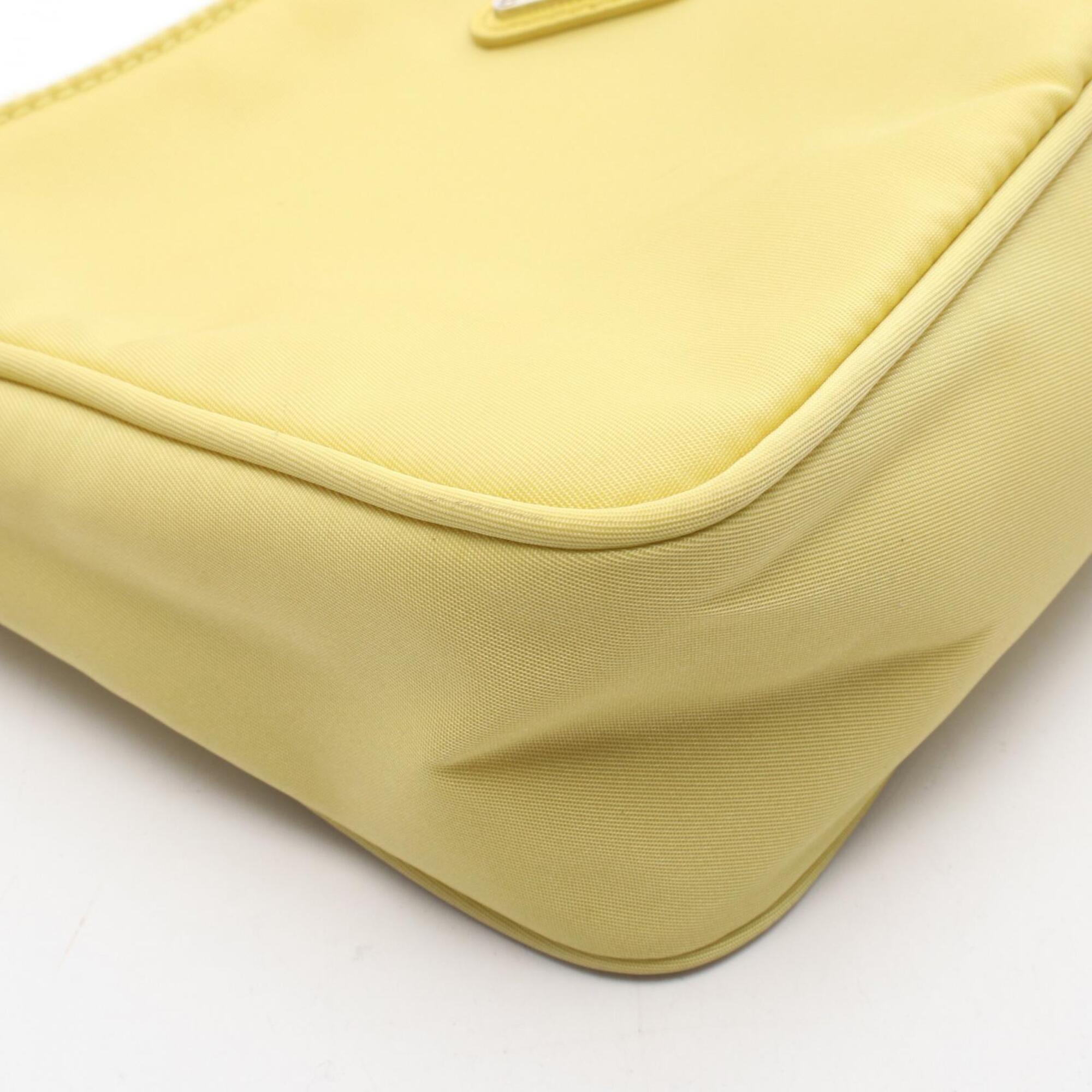 Prada Yellow Nylon Handbag (Pre-Owned)