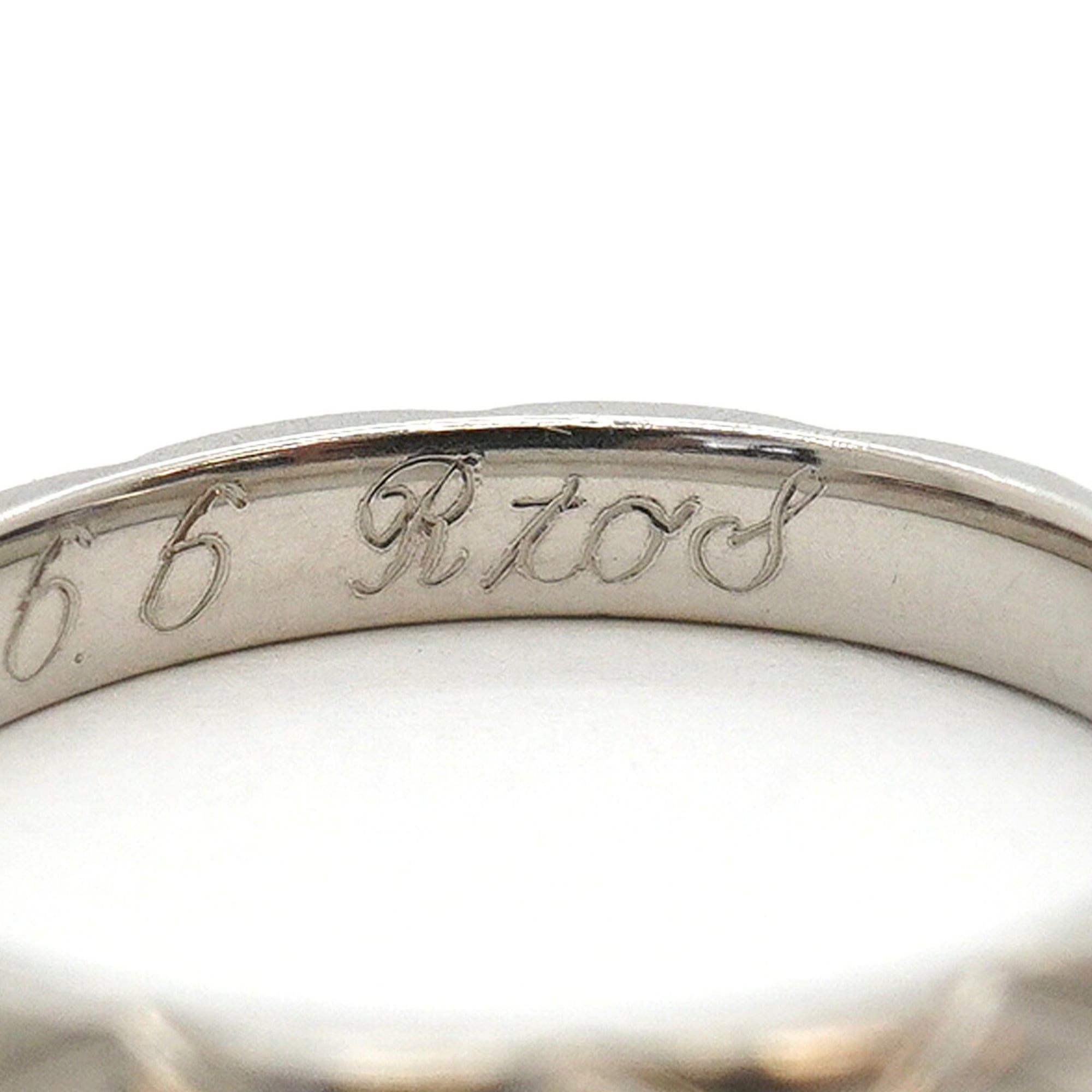 Chanel Platinum 950 Band Ring (Pre-Owned)