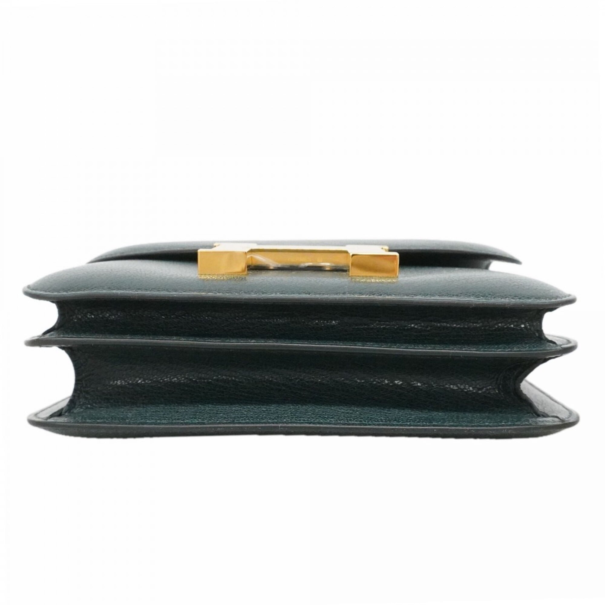 Hermes Vert Chevre Myzore Leather Shoulder Bag (Pre-Owned)
