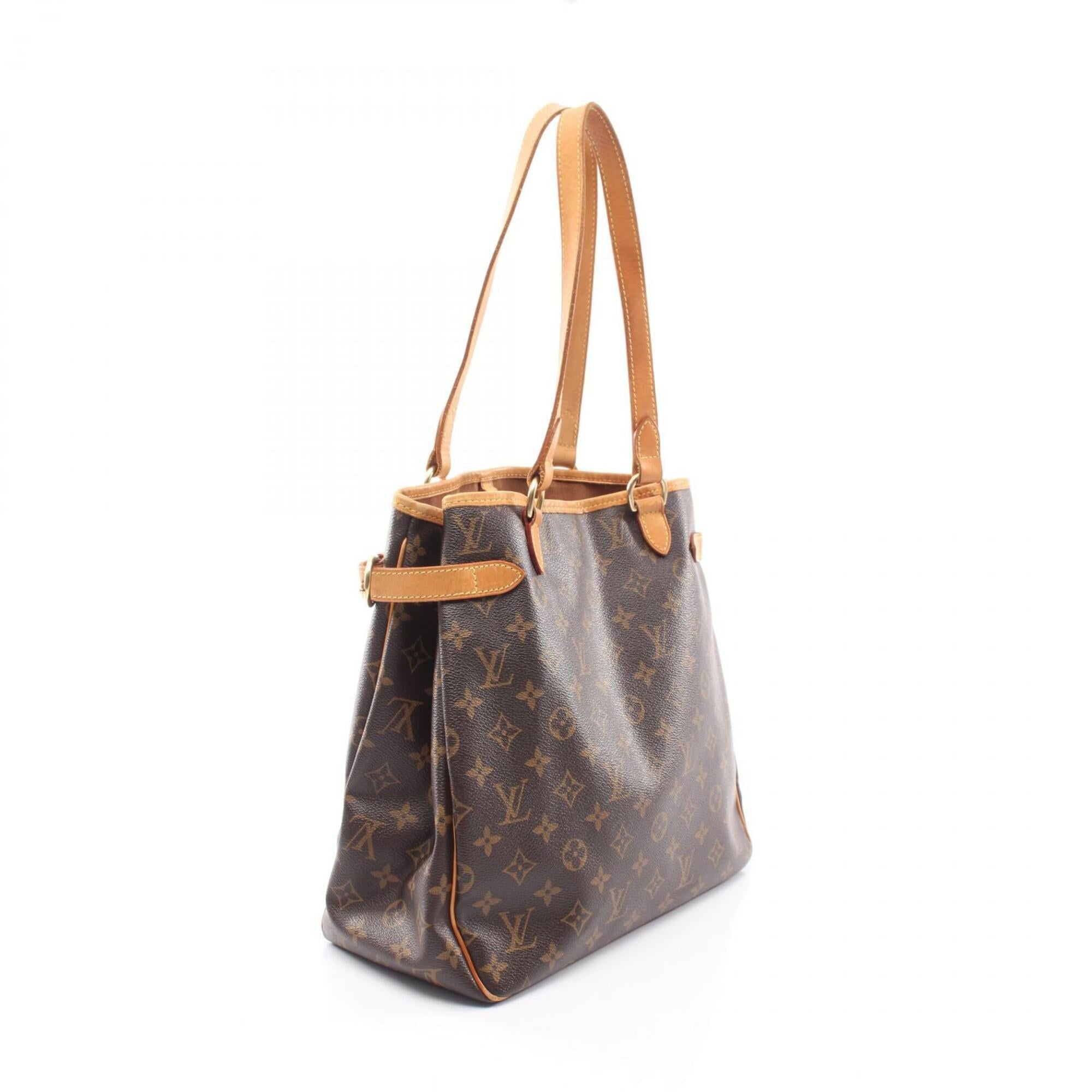 Louis Vuitton Brown Coated Canvas Leather Handbag Tote Bag (Pre-Owned)