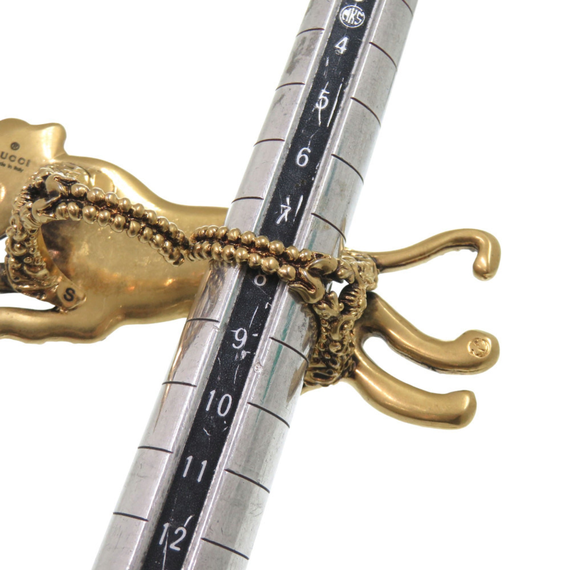 Gucci Gold Silver Metal Band Ring (Pre-Owned)