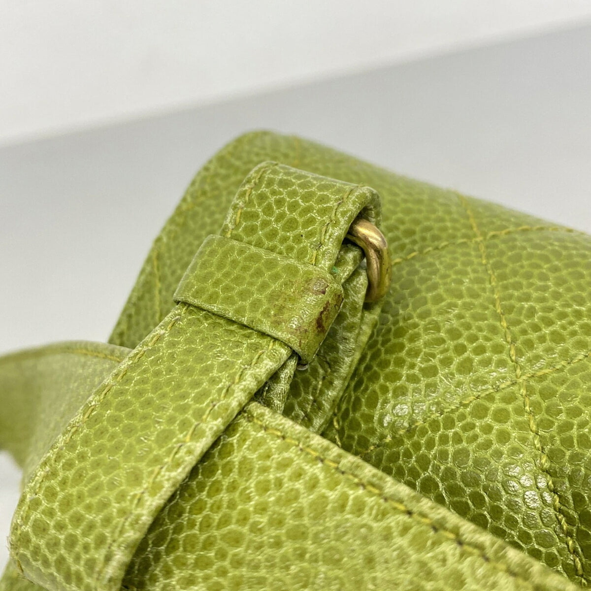 Chanel Moss Green Grained Calfskin Fanny Pack (Pre-Owned)