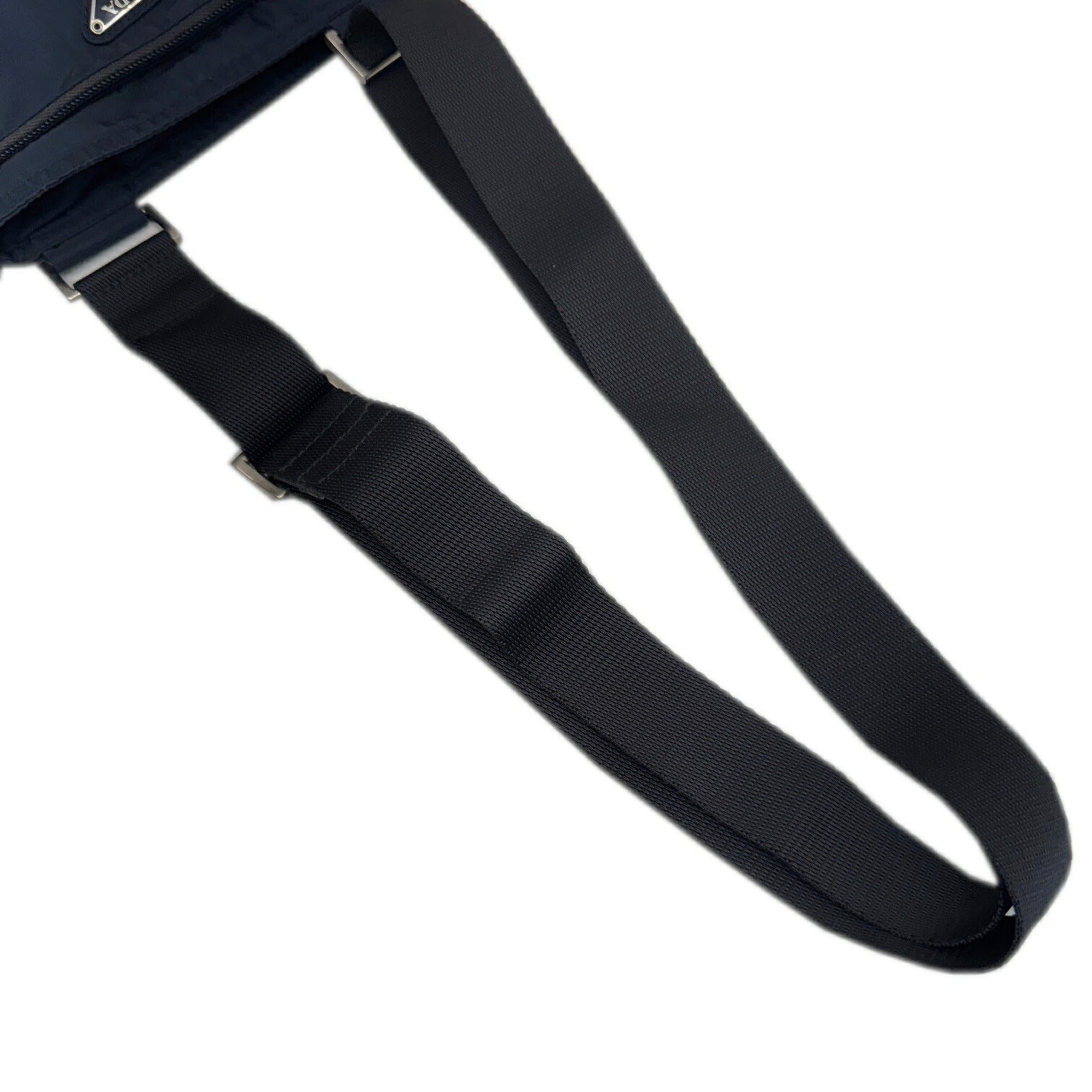 Prada Navy Nylon Pochette Shoulder Bag (Pre-Owned)