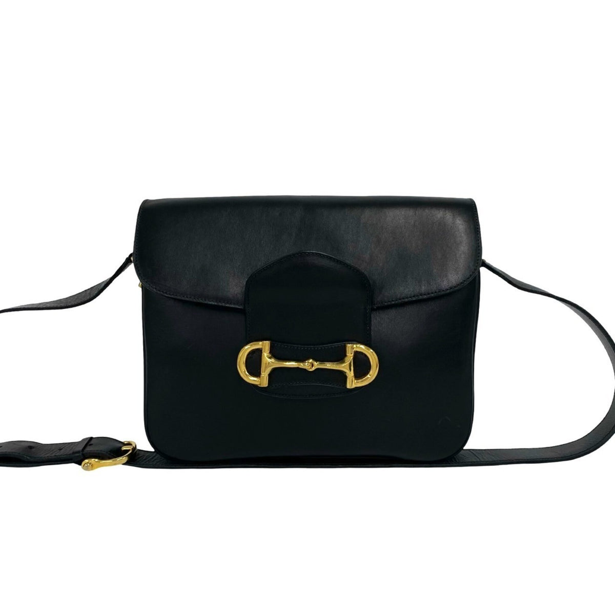 Celine Black Leather Pochette Shoulder Bag (Pre-Owned)