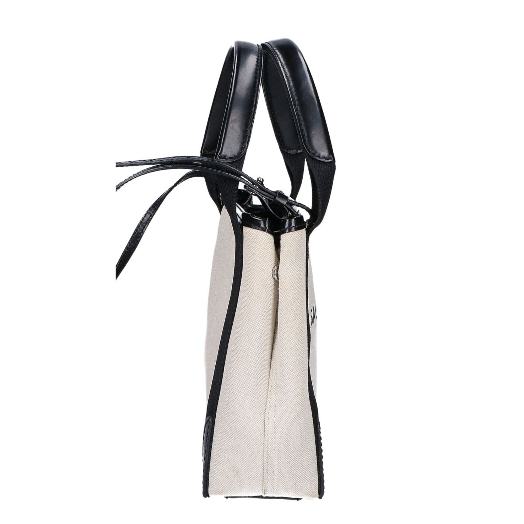 Balenciaga Black Ivory Canvas Handbag (Pre-Owned)